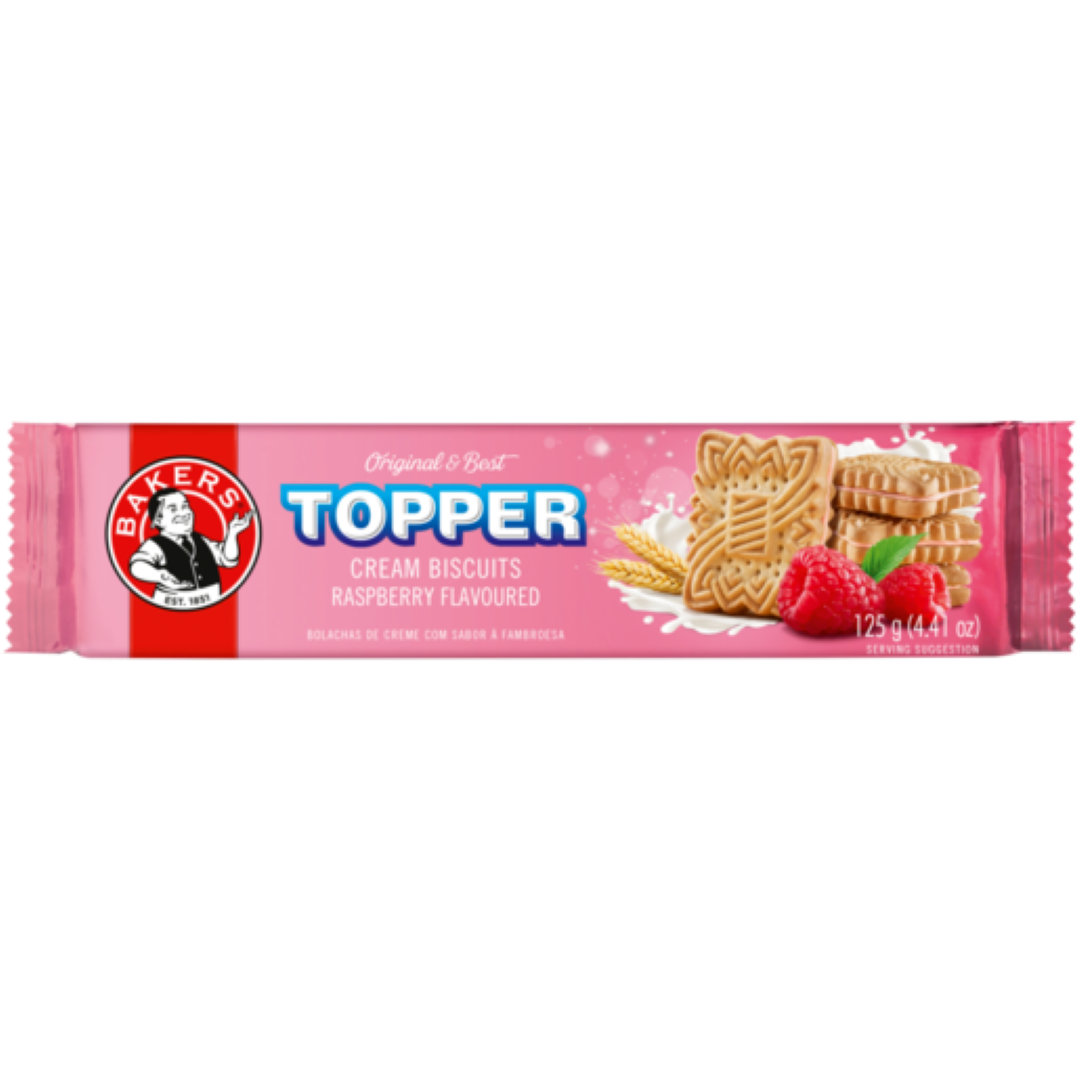 BAKERS TOPPER RASBERRY BISCUIT 125G